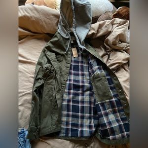 Duluth Trading Co Mens Medium fire hose flannel lined jacket